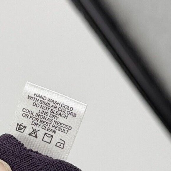 Erin London Dark Purple 3/4 Sleeve Crew Neck Sweater Nylon Blend Sz PM Minimal - Picture 7 of 9